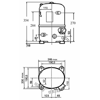 Компрессор Tecumseh TFH4524Z_F1 T TC